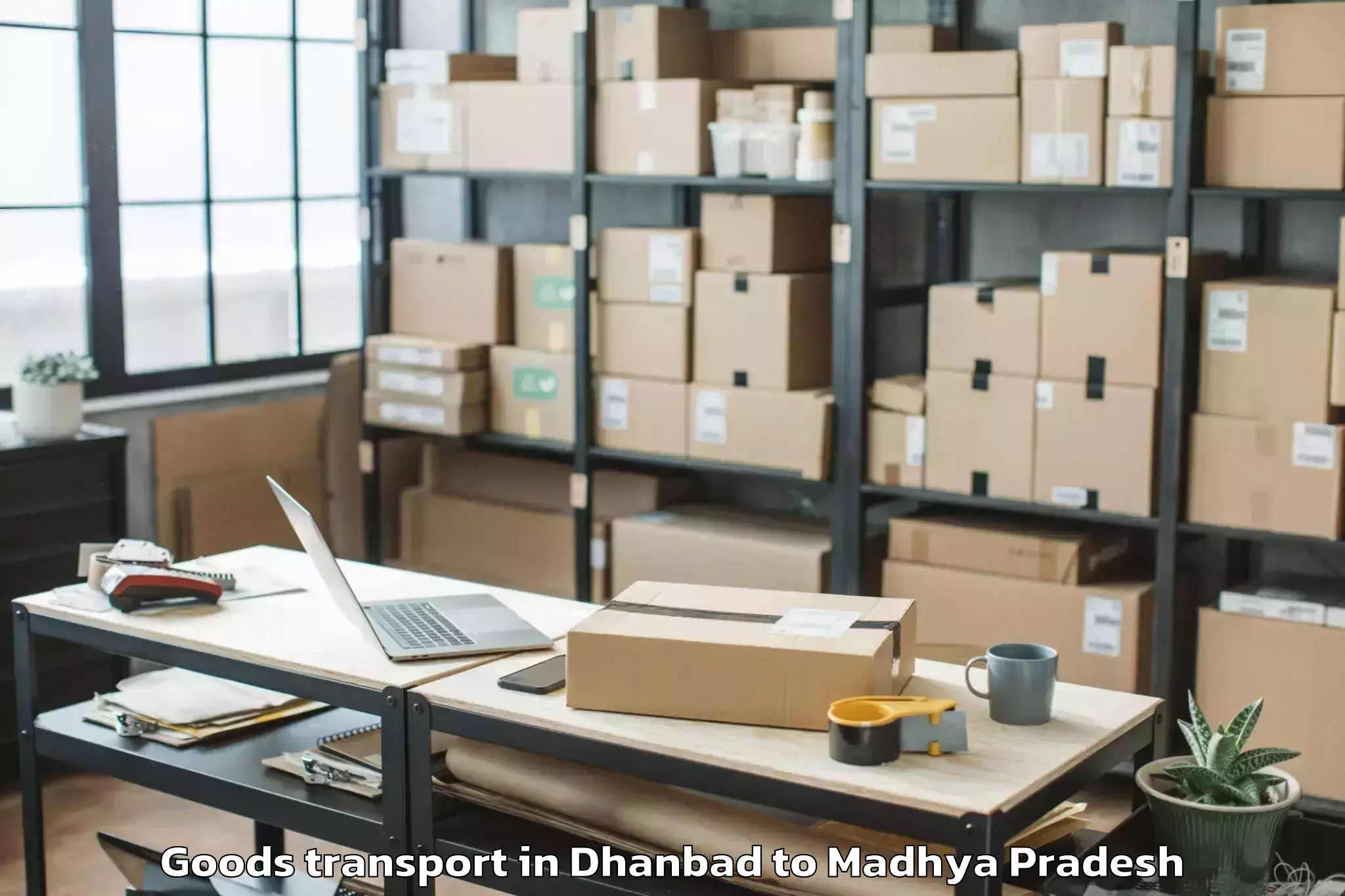 Reliable Dhanbad to Kukshi Goods Transport